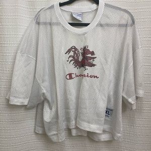 Champion // University of South Carolina Gamecocks Netted Cropped Top